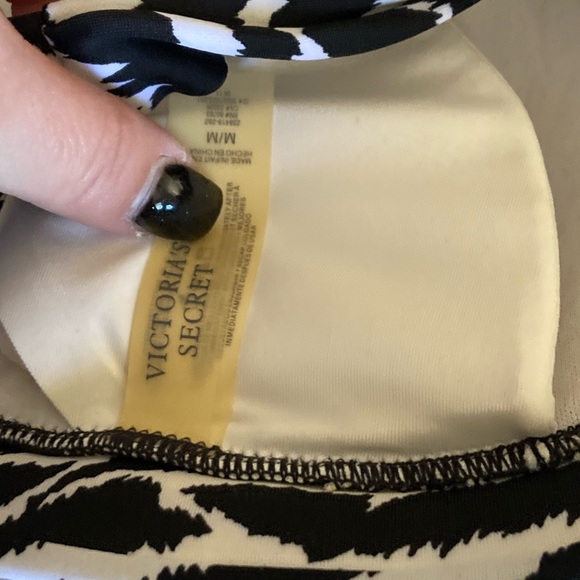 Victoria’s Secret Zebra halter bikini top with side tie back bottom - Picture 3 of 5